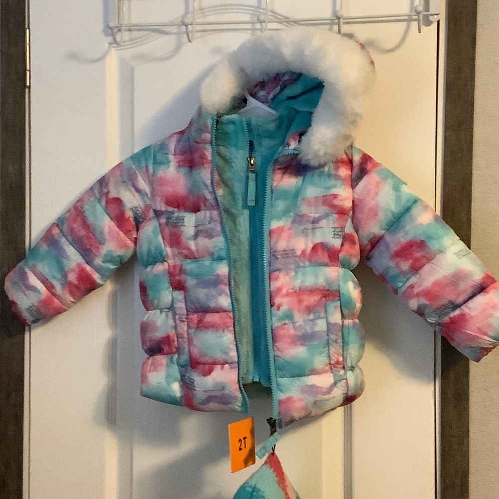 Snozu Multicolor Puffer Jacket with Hood.